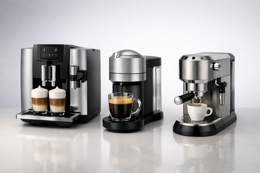 Best Coffee Machines: Jura E8 vs. Nespresso Vertuo Plus vs. De'Longhi EC685.M