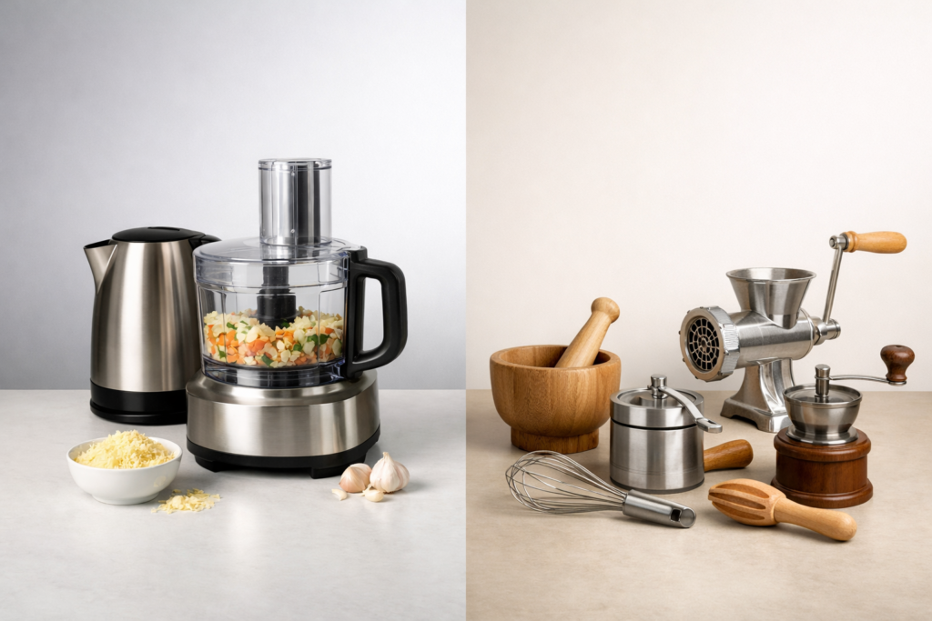 Comparing Electric vs. Manual Kitchen Appliances: Which is Right for You?